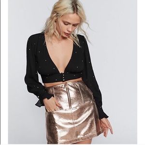 For love and lemons Disco Baby gold foil top